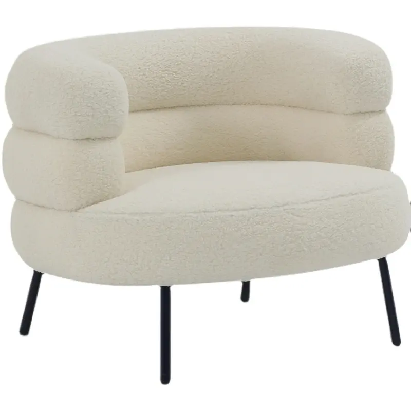 Eisure-Silla de esponja de alta densidad para sala de estar, sillón individual con marco de madera maciza de estilo encantador