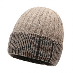 Gorro de Invierno <span class=keywords><strong>para</strong></span> <span class=keywords><strong>Hombre</strong></span>, Forrado de Felpa, Spandex/Algodón, Cálido, Tejido Jacquard, Nuevo, Otoño Invierno, Bloques de Color, Borde Enrollado, Protección <span class=keywords><strong>para</strong></span> los Oídos <span class=keywords><strong>para</strong></span> Ciclismo - Product Image 1