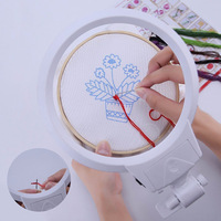 3B-1A 2X 6X Foldable Dual Lens Desktop Table Magnifier 2 LED Large 130mm Acrylic Lens Diameter Magnifying Glass Mental Bracket