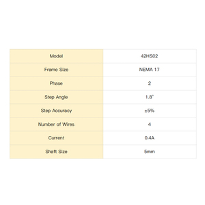 Wavetop-auto Nema17 2Phase Motor 42HS02 0.22N.m Shaft Dia.5mm ความยาว 14 มม.สำหรับเครื่องตัดแกะสลัก - Product Image 5