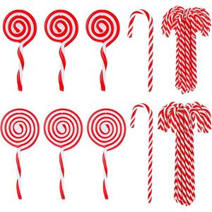 कारखाने थोक हस्तनिर्मित 3 रंग क्रिसमस पेड़ सजावट के लिए सजावटी प्लास्टिक कैंडी - Product Image 2