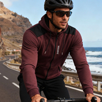 Veste de vélo WOSAWE pour homme, veste d'hiver chaude à capuche, veste softshell de VTT, veste de sport d'extérieur coupe-vent en polaire thermique