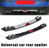Difusor de Parachoques Trasero Universal Deportivo y Económico para Todo Tipo de Coche Sedán, Alerón de Parachoques de PP, Accesorio de Tuning Exterior