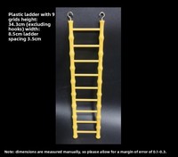 Échelle en plastique durable imitation bambou, rectangulaire, multi-tailles, pour l'enrichissement des cages à perroquets