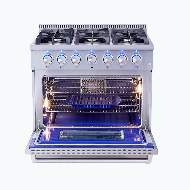 Hyxion Célibataire Intérieur du four en porcelaine bleue four à raclette pour distribution