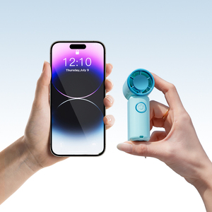 Ventilador de Bolsillo Portátil para Coche, Diseño Macaron, Mini Ventilador de Mano de 90g, 5 Velocidades, Pantalla LED, con Cordón, Ideal para el Verano, Regalo para Mujer - Product Image 4