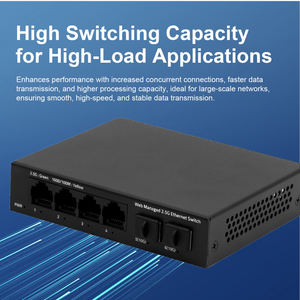 2,5G Web Managed Switch 4 Port 2500 Mbit/s und 2 Port 10G Smart Managed Ethernet Netzwerk Switch Home Lab Switch - Product Image 4