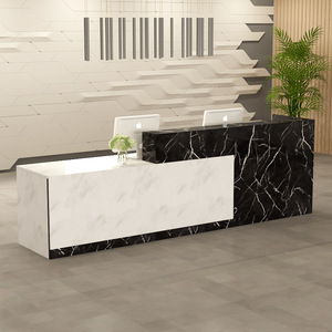 Comptoir de réception moderne pour bureau, comptoir à monnaie, bureau de réception commercial, bureau de réception en forme de L, <span class=keywords><strong>salon</strong></span> de beauté - Product Image 5
