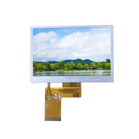 Layar Sentuh IPS TFT LCD WVGA 4.3 Inci 800x480 Antarmuka RGB ST7262 750 Nits Kecerahan Tinggi untuk Printer 3D & Rumah Pintar