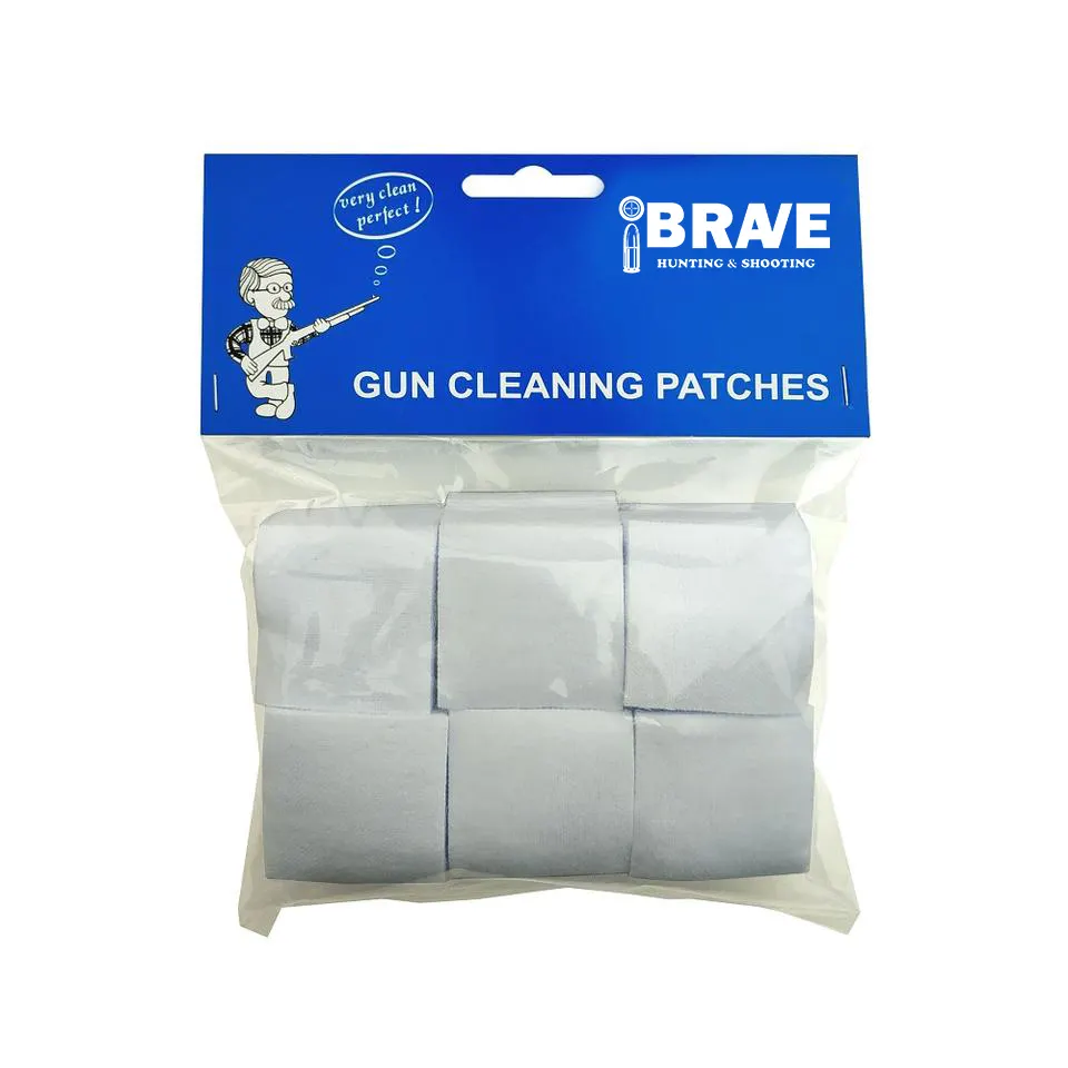 Patchs de nettoyage pour pistolet à haute densité, en tissu non tissé, de forme carrée ou ronde, 3/4 ", 1", 2 ", 3"