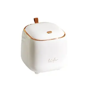 Desktop Double Barrel Trash Can Home Portable Car Storage Bucket Office Accessories with Lid Handle Mini Garbage Bin