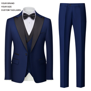 Costumes <span class=keywords><strong>rouge</strong></span> <span class=keywords><strong>bordeaux</strong></span> pour hommes vestes de costume personnalisées mariage de marié d'affaires 3 pièces ensemble de <span class=keywords><strong>blazer</strong></span> décontracté pour hommes - Product Image 1