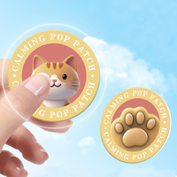 Patch apaisant sûr pour animaux de compagnie, autocollant d'aromathérapie aux huiles essentielles, pour soulager l'anxiété des chiens et des chats, avec perles parfumées éclatantes, patch de décompression