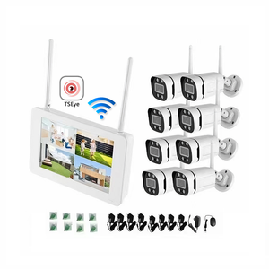 ชุดกล้องวงจรปิด 8CH IP66 2MP 3MP พร้อมเสียง รองรับการมองเห็นในเวลากลางคืน ระบบ NVR สำหรับภายในอาคาร กล้องวงจรปิดแบบกระบอก ระบบ Wifi พร้อมจอภาพ - Product Image 1