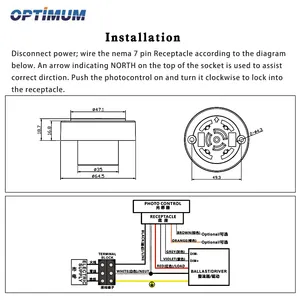 ANSI C136.41 Lora/NB-IOT NEMA Công Tắc Điều Khiển Ảnh 7 Pin Cho Đèn Đường Ngoài Trời