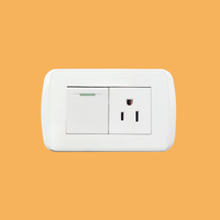 VBQN 16A 1gang 2 gang 3 gang 1 way Outlet American US Standard Outlet Electric PC Switch and Socket For House
