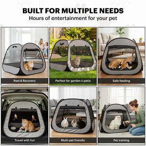 Parc de jeu portable pour chat, tente pliable pour animaux de compagnie, utilisation intérieure et extérieure, enclos de jeu pour chat et chien, niche pour <span class=keywords><strong>chaton</strong></span> et chiot - Product Image 2