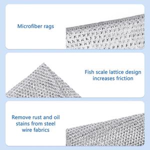 Essuie-tout de cuisine multi-usages en polyester réutilisable, anti-rayures, double couche - Product Image 3