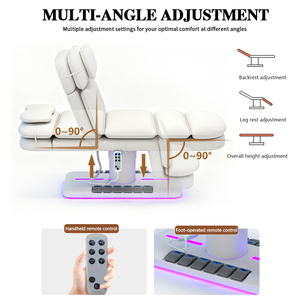Cama de Belleza Eléctrica Más Vendida con 3 Motores, Modos de Ajuste Dual, Iluminación LED, Adecuada para Masajes Faciales, Spas, Salones y Más - Product Image 3