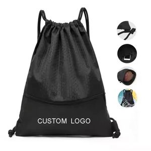 Hot Sale Manufacture Waterproof Soccer Pattern Polyester Nylon <b>Drawstring</b> <b>Backpack</b> Soccer Polyester <b>Drawstring</b> Bag - Product Image 2