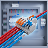 Bornes de connexion étanches IP66 KV426 2 entrées 6 sorties, connecteurs rapides pour câbles électriques, connecteurs à enfoncement, courant 32A, connecteur en plastique PA66