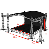 Diseño de Techo Arqueado en Forma de Domo, Aleación de Aluminio, Tamaño Personalizado, Modular y Portátil para Sistemas de Iluminación y Altavoces Line Array
