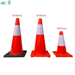 Vente Flash : Cône de Signalisation Flexible en PVC Orange et Noir de 28 Pouces (700 mm) – Produit d'Avertissement Routier Souple - Product Image 6