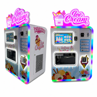 Mesin Penjual Es Krim Otomatis Penuh dengan Lengan Robot Pintar Terkontrol Cerdas Tanpa Pengawasan