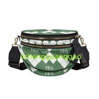 Sac bandoulière Zeta Phi Beta en forme de coquille, design élégant avec lettres grecques, sac unisexe en forme de coquille, sac bandoulière de voyage en plein air