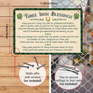Juego de Letreros Metálicos con Bendición Irlandesa Antigua y Maldición Irlandesa Tradicional, Impresión Plana 2D - Product Image 5