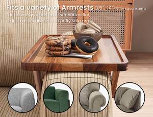 <span class=keywords><strong>Plateau</strong></span> de service en bambou à un niveau de luxe <span class=keywords><strong>Plateau</strong></span> à couverts en bois naturel moderne Laque pour salon Table d'accoudoir en <span class=keywords><strong>PC</strong></span> portable - Product Image 4