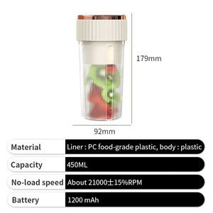 Mini-mixeur portable 400 ml à prix d'usine, rechargeable par USB, pour usage personnel à la maison - Product Image 4