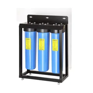 Filtre à eau triple en 3 étapes Système de filtration d'eau pour toute la maison 20 "grand filtre à eau bleu