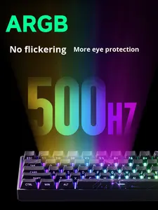 Clavier mécanique MonsGeek FUN60 E-Sports à interrupteurs magnétiques, trois modes, RVB, 61 touches, dédié au jeu, bureau, contrat sans peur - Product Image 4