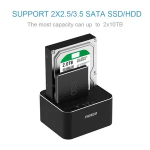 Fideco Factory Externe Aluminium Harde Schijf Docking Station Usb 3.0 Hdd Kloon Dock 2.5 3.5 Hdd Docking Station