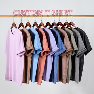 TKAN196 venta al por mayor 100% algodón camiseta de gran tamaño 300 Gsm Vintage ácido lavado personalizado Dtg estampado Streetwear peso pesado para hombres camiseta - Product Image 1