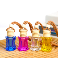 Vente en gros de flacons diffuseurs de parfum hexagonaux en verre vides, diffuseur d'air pour voiture, flacon de parfum, diffuseur d'huiles essentielles