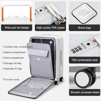 Valise à roulettes en aluminium de luxe Hanke, ensemble de bagages de voyage d'affaires, valise multifonctionnelle