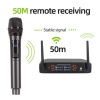 Système de microphone sans fil rechargeable 4 micros UHF avec charge Type C, batterie 18650, signal stable pour événements et conférences