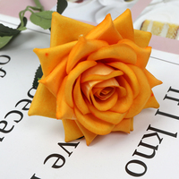 Gelbe Samt rose Künstliche Blume Wand dekoration Rote Rosen für Weihnachts haus & Hochzeits feier