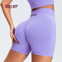 Femmes 2024 année 12 couleurs unies troisième longueur pêche bout à bout Shorts de course quatre voies Stretch sans couture Yoga butin taille élastique