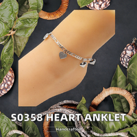 Vente en gros S0358 Collection d'été Bracelet de cheville Tortue à la mode pour femmes avec cœur Zircon de cuivre de haute qualité pour les fiançailles