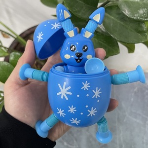 CHENXI New Design <b>Easter</b> Series Suction <b>Cup</b> Toy Creative Fun Telescopic Kawaii Rabbit Pop Tubes Educational Fidget Toys for Kids - Product Image 1