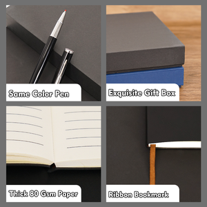 Agenda 2026 personalizada de negocios promocionales, tapa dura, tapa blanda, escritura, cuadernos de cuero PU forrados a rayas, diario, diario, juego de regalo - Product Image 6