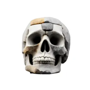 Resin skull skeleton skull desk decor earphone holder resin skull ornament