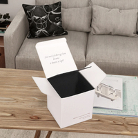 Boîte pliable en carton blanc avec pelliculage mat et insert en feuille d'or pour bougies d'aromathérapie, diffuseurs à bâtonnets et parfums d'intérieur – Emballage de vente au détail