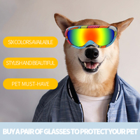 OEM vente en gros nouveau style de lunettes de soleil pour chiens protection UV lunettes en plastique pour animaux de compagnie automne saison coupe-vent lunettes réglables pour chiens