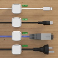 Pinces magnétiques lisses réglables pour câble de bureau, organisateur de câble pour casque, 1 pièce