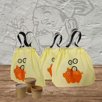Sacs en plastique PE écologiques durables bleu sarcelle avec cordon de serrage, réutilisables, imperméables et résistants à l'huile pour les repas quotidiens et les pique-niques