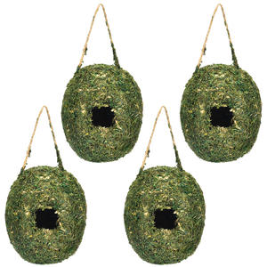 Hete Nieuwe Creatieve Hangende Mosvogel Nest Charmante Kolibrie Huis Massief Hout Buitenkooi Decoratief Vogelhuisje - Product Image 3